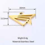 5pcs Stainless Steel Paper Plane Chokers Airplane Necklaces