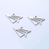 5pcs Stainless Steel Paper Plane Chokers Airplane Necklaces