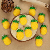 10 Puffy Fruit Series Resin Pendants Lemon Charms Jewellery Supplies