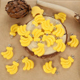 10 Puffy Fruit Series Resin Pendants Lemon Charms Jewellery Supplies