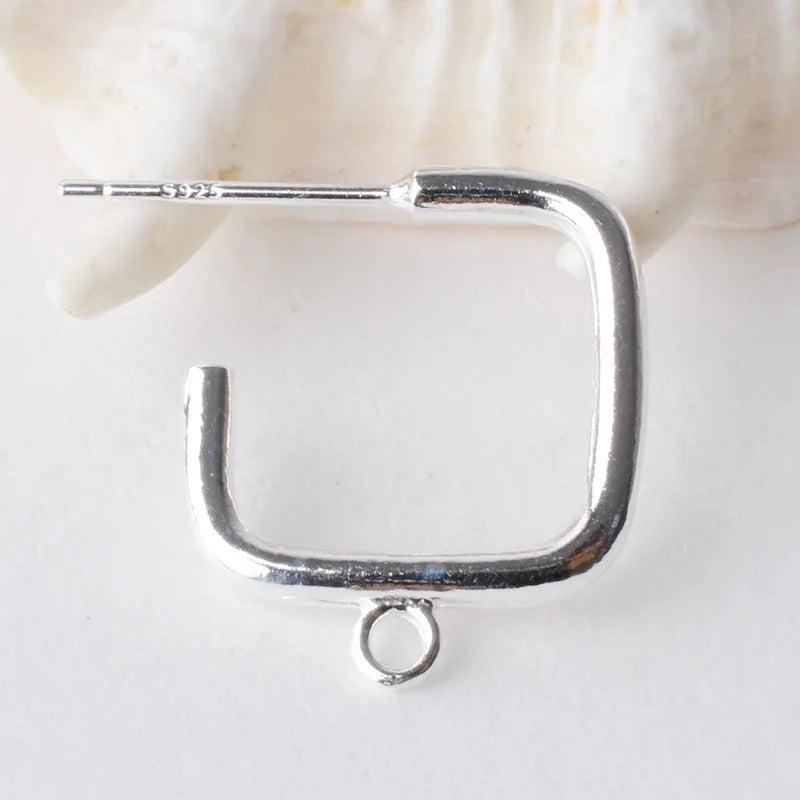 925 Sterling Silver Earring Findings Earwire Hook Pin DIY Jewelry