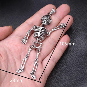 2pcs Hip-Hop Rock Skeleton Metal Pendant DIY Charm Jewelry Crafts Making