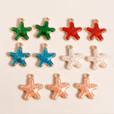 10pcs Enamel Shell Starfish Charms for DIY Jewelry Making