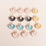 10pcs Enamel Shell Starfish Charms for DIY Jewelry Making