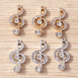 10pcs Crystal Music Note Charms Pendants for DIY Jewelry Making