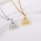 2Pcs Stainless Steel Evil Eyes Charms Sun Moon Star Pendant