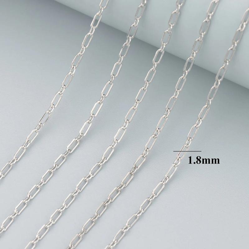 DIY Chain 18k Rhodium Plated Copper Charm 3m/lot