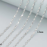 DIY Chain 18k Rhodium Plated Copper Charm 3m/lot