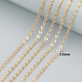 DIY Chain 18k Rhodium Plated Copper Charm 3m/lot