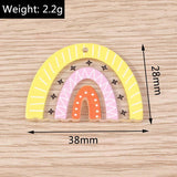 10pcs Resin Rainbow Charms for Jewelry Making Drop Earrings Pendants Necklaces