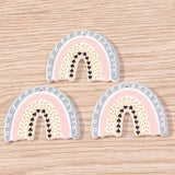 10pcs Resin Rainbow Charms for Jewelry Making Drop Earrings Pendants Necklaces