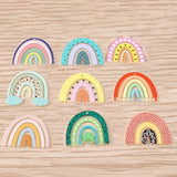 10pcs Colorful Resin Rainbow Charms Pendants for DIY Jewelry Making