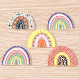10pcs Colorful Resin Rainbow Charms Pendants for DIY Jewelry Making
