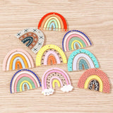 10pcs Colorful Resin Rainbow Charms Pendants for DIY Jewelry Making