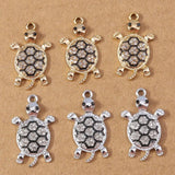 10pcs Cute Turtle Charms Alloy Crystal Pendant for DIY Earrings Necklaces