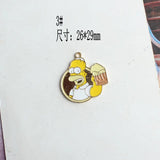 10Pcs Alloy Enamel Pendant Charms DIY Jewelry Necklace Keychain