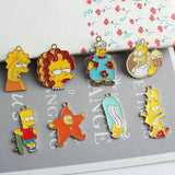 10Pcs Alloy Enamel Pendant Charms DIY Jewelry Necklace Keychain