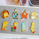 10Pcs Alloy Enamel Pendant Charms DIY Jewelry Necklace Keychain