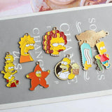 10Pcs Alloy Enamel Pendant Charms DIY Jewelry Necklace Keychain