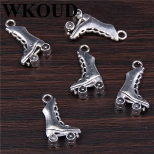 30pcs Childhood Skates Necklaces Earrings DIY Pendants
