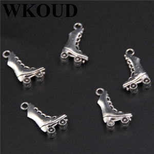 30pcs Childhood Skates Necklaces Earrings DIY Pendants