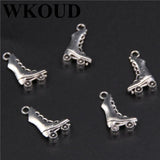 30pcs Childhood Skates Necklaces Earrings DIY Pendants