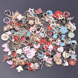 Enamel Animal Flower Charms Mix Colors Pendant Necklaces Jewelry Material