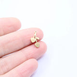 10 Stainless Steel Fruit Cherry Charms Pendant DIY Necklace Earrings Bracelet