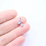 10 Stainless Steel Fruit Cherry Charms Pendant DIY Necklace Earrings Bracelet