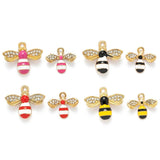 10pcs Enamel Bee Pendant Charm for DIY Jewelry Making