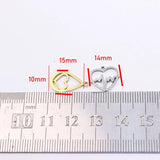 10pcs Heart Charms Pendant Stainless Steel DIY Jewelry Unfading 2 Colors