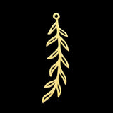 5Pcs Stainless Steel Leaf Pendants DIY Jewelry Making