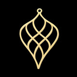 5Pcs Stainless Steel Leaf Pendants DIY Jewelry Making