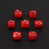 Natural Red Coral Small Pendant Tree Dendritic Coral Sea Bamboo Pendant Jewelry