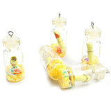 6pcs Candy Wishing Bottle Charms Resin Glass Pendants DIY Jewelry Making