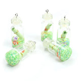 6pcs Candy Wishing Bottle Charms Resin Glass Pendants DIY Jewelry Making