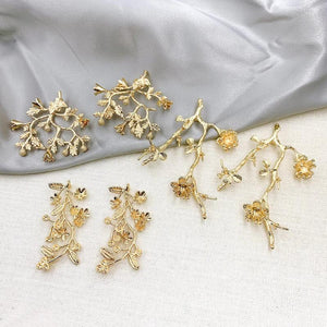 4Pcs/Lot Flower Shape Earring Charms DIY Jewelry Findings