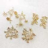 4Pcs/Lot Flower Shape Earring Charms DIY Jewelry Findings