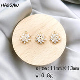 4Pcs Flowers/Rhinestone DIY Jewelry/Crystal Earrings