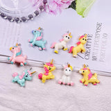 26mm Unicorn Resin Earrings Charm DIY Jewelry Pendant