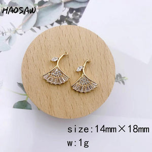 4Pcs/Lot CZ Stone Garland Plating Charm for DIY Jewelry Making