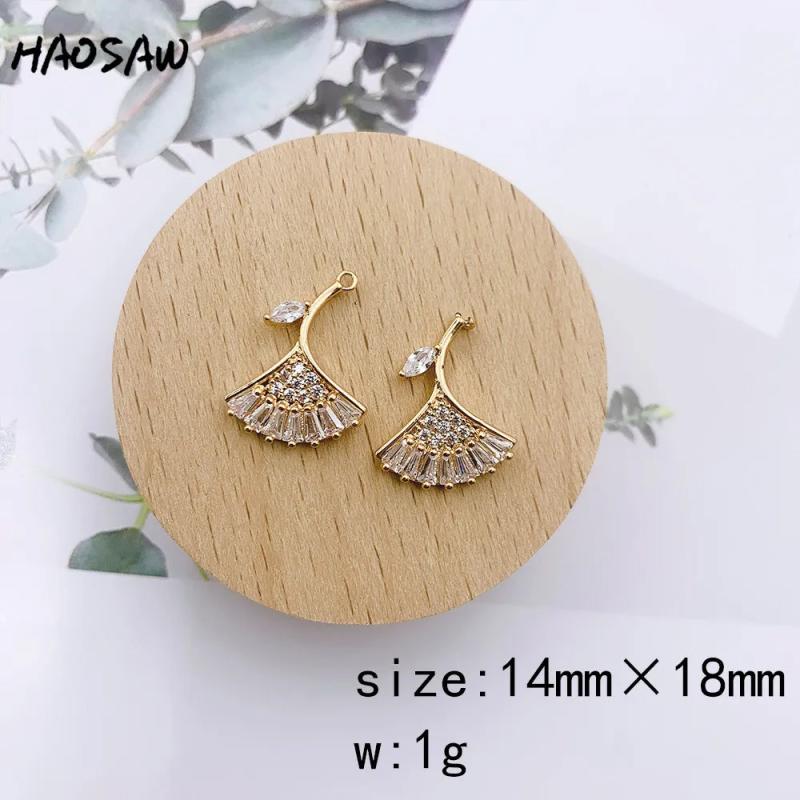 4Pcs/Lot CZ Stone Garland Plating Charm for DIY Jewelry Making