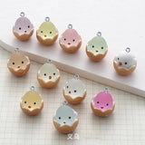 10Pcs 3D Eggshell Chicken Resin Charms for Jewelry Making DIY
