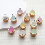 10Pcs 3D Eggshell Chicken Resin Charms for Jewelry Making DIY