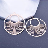 6pcs 40*43mm Rose Big Round Charms Silver Plated Earring DIY Pendant Jewelry