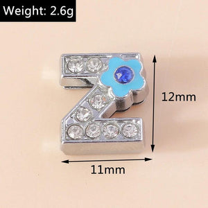10pcs Crystal Letter Charm A-Z Alphabet Pendants for DIY Jewelry Making