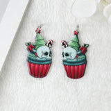 12Pcs Christmas Charms Spooky Tree Skull Santa Claus Holiday Pendant