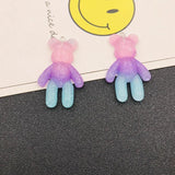 10pcs Colorful Bear Charm Pendant for DIY Making, Necklace