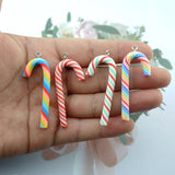 Candy Cane Charms for Jewelry Making - Diy Earring Bracelet Pendant Accessories