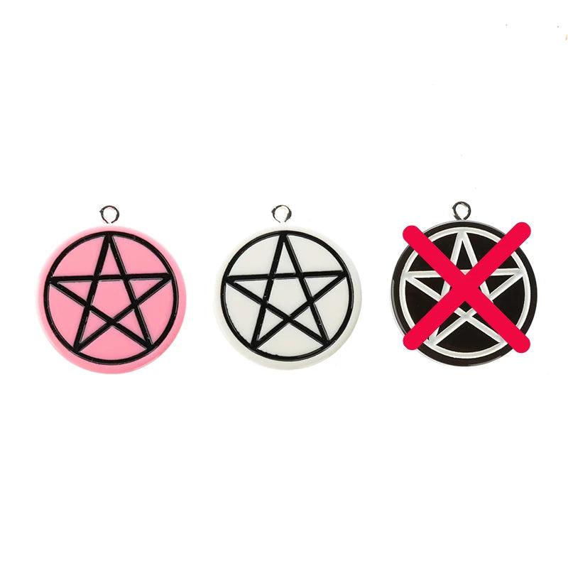 15Pcs Halloween Party Charms Glitter Resin Star Moon Witches Jewelry Findings